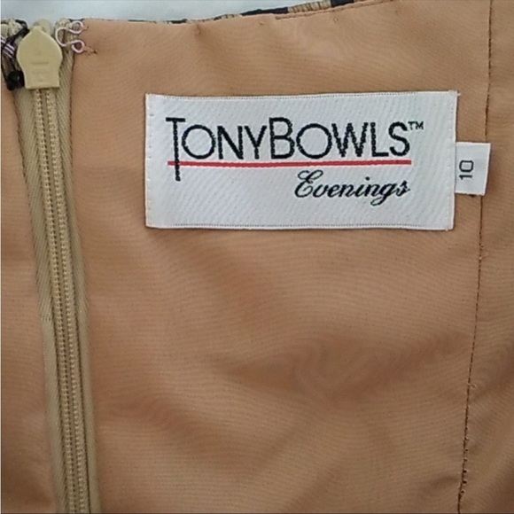 Tony Bowls animal print evening gown sz 10 New - Picture 7 of 12